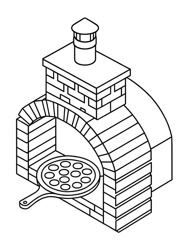 Pizza fırını Boyama sayfası Pizza fırını Boyama sayfası