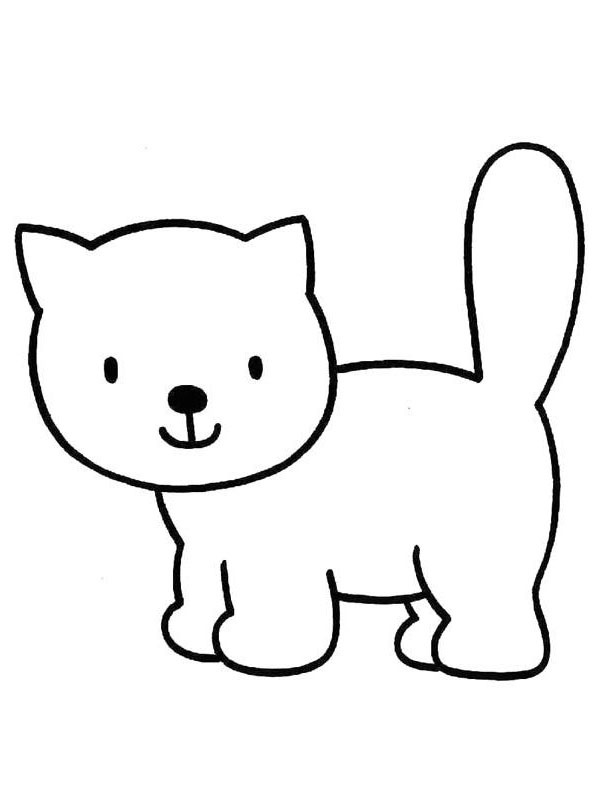 bebekler için kedi Boyama sayfası bebekler için kedi Boyama sayfası