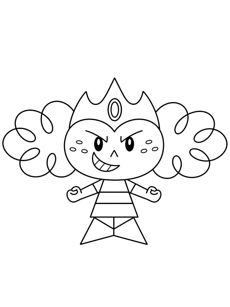 Prenses Morbucks (Powerpuff Girls) Boyama sayfası Prenses Morbucks (Powerpuff Girls) Boyama sayfası