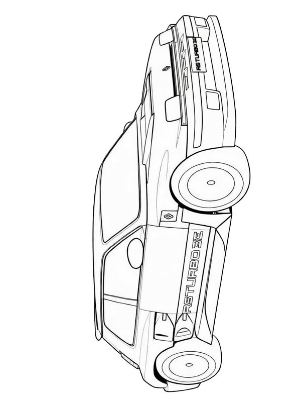 Renault 5 Turbo 3E Boyama sayfası Renault 5 Turbo 3E Boyama sayfası