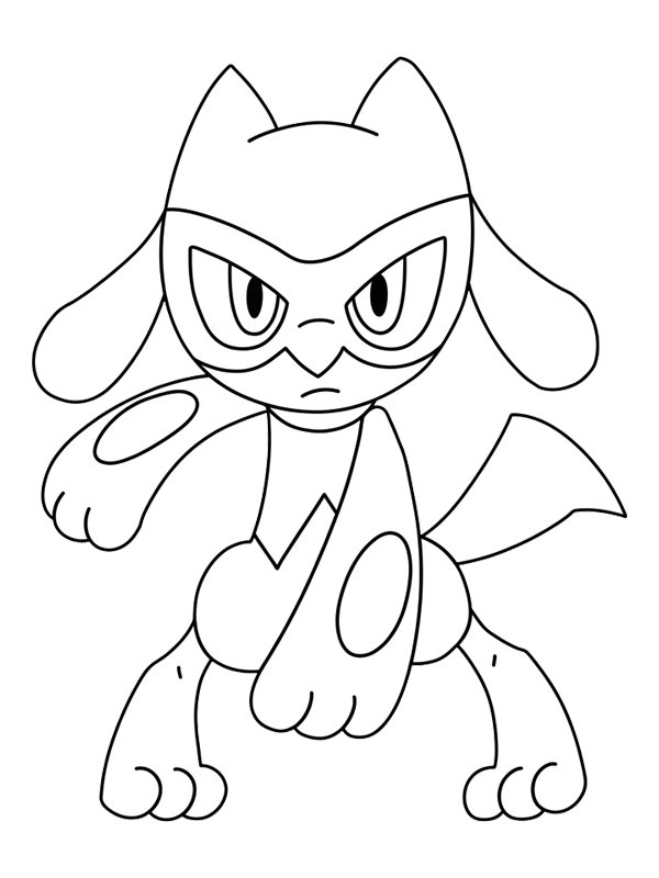Riolu (Pokemon) Boyama sayfası Riolu (Pokemon) Boyama sayfası