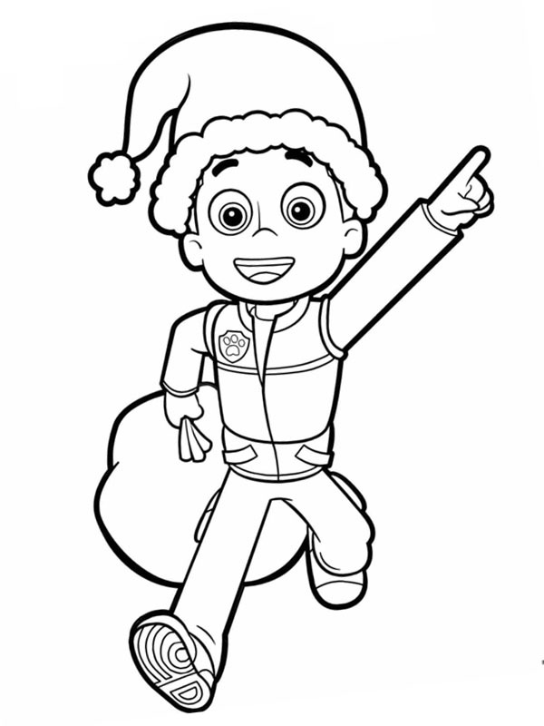 Ryder Noel Şapkası Takıyor Boyama sayfası Ryder Noel Şapkası Takıyor Boyama sayfası