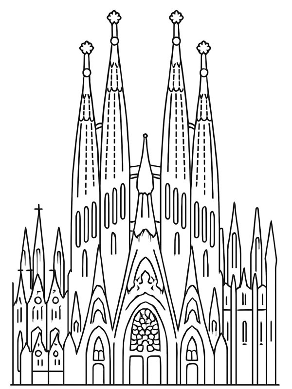 Sagrada Familia Boyama sayfası Sagrada Familia Boyama sayfası