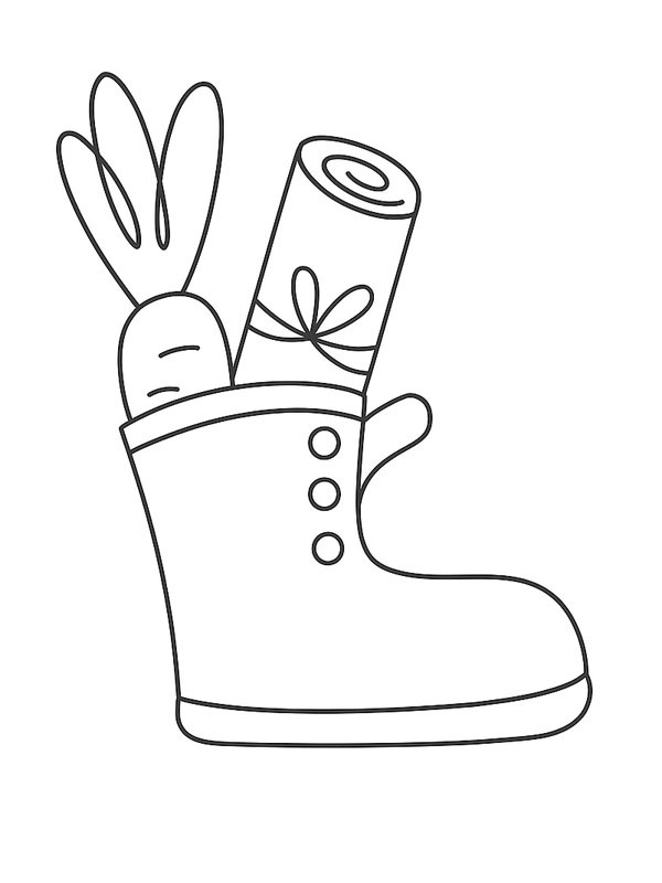 Havu&ccedil; ve ayakkabı Boyama sayfası