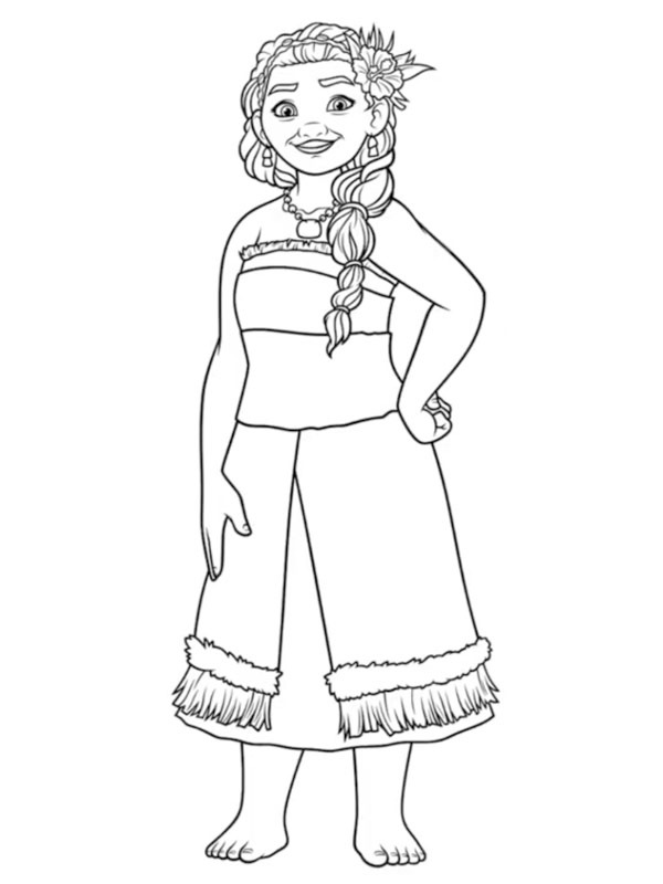Sina (Moana) Boyama sayfası Sina (Moana) Boyama sayfası