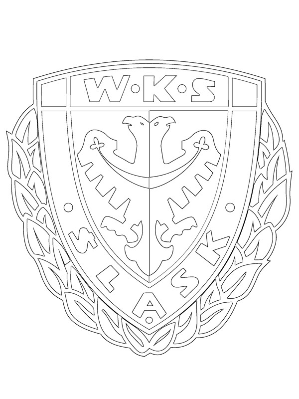 Śląsk Wrocław Futbol Kulübü Boyama sayfası Śląsk Wrocław Futbol Kulübü Boyama sayfası