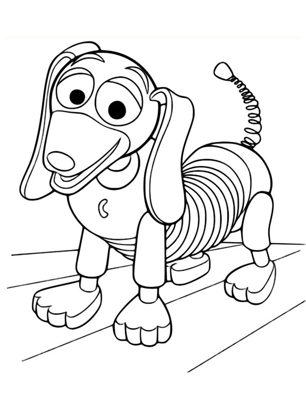 Slinky Köpek Boyama sayfası Slinky Köpek Boyama sayfası