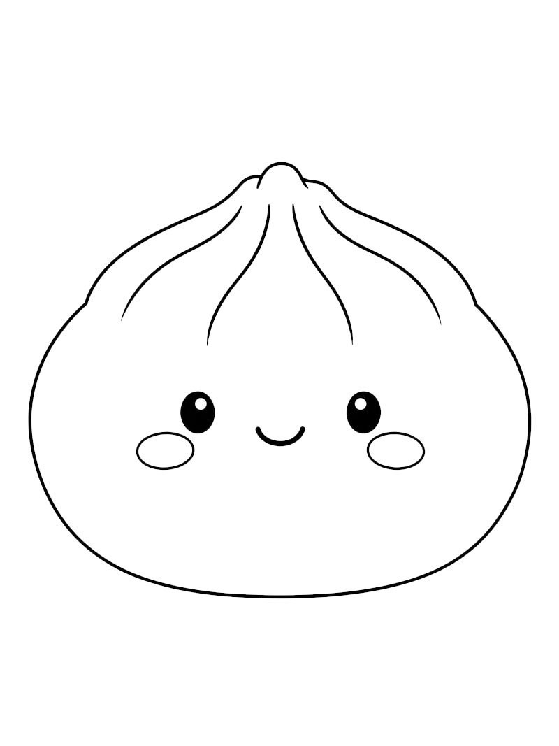 Squishy Dumpling Boyama sayfası Squishy Dumpling Boyama sayfası