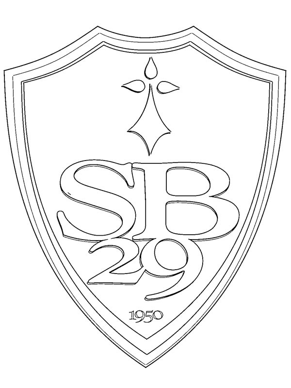 Stade Brestois 29 Futbol Kulübü Boyama sayfası Stade Brestois 29 Futbol Kulübü Boyama sayfası