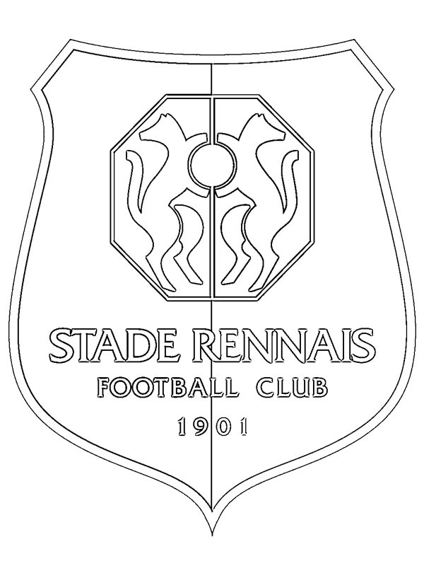 Stade Rennais Futbol Kulübü Boyama sayfası Stade Rennais Futbol Kulübü Boyama sayfası