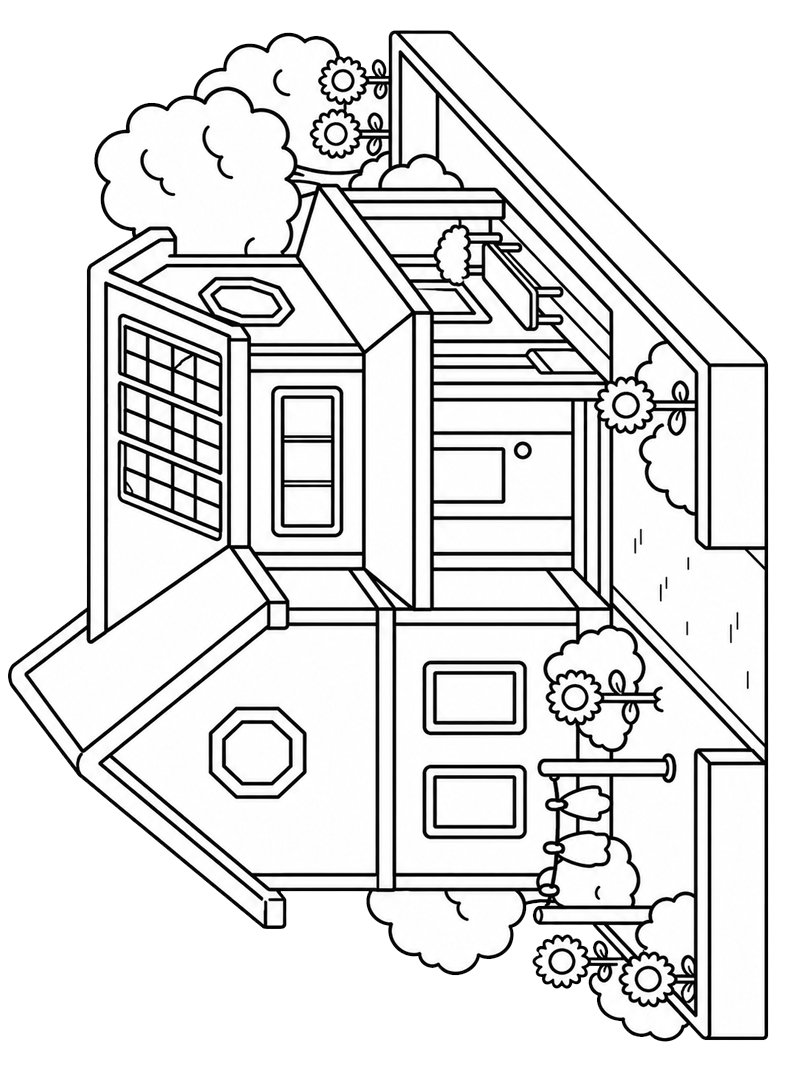 Toca Boca evi Boyama sayfası Toca Boca evi Boyama sayfası