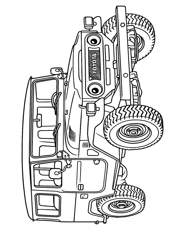 Toyota Land Cruiser FJ40 Boyama sayfası Toyota Land Cruiser FJ40 Boyama sayfası