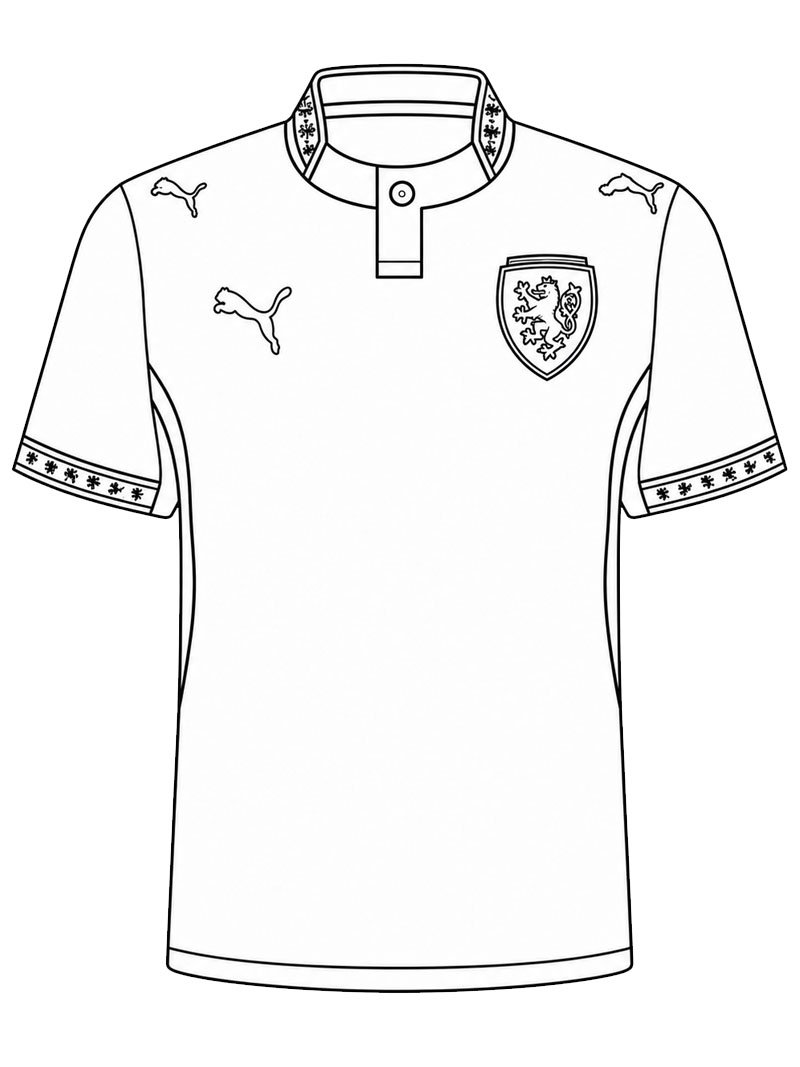 &Ccedil;ekya Futbol Forması Boyama sayfası