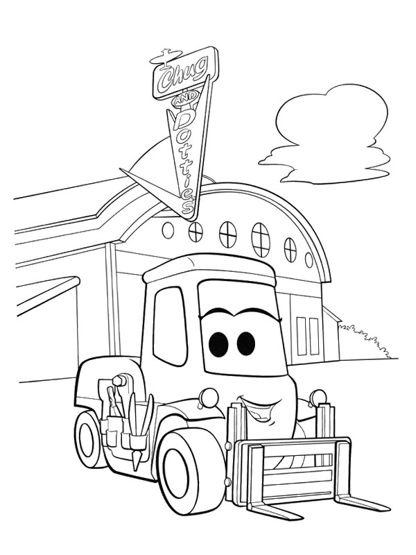 Forklift Dote Boyama sayfası Forklift Dote Boyama sayfası