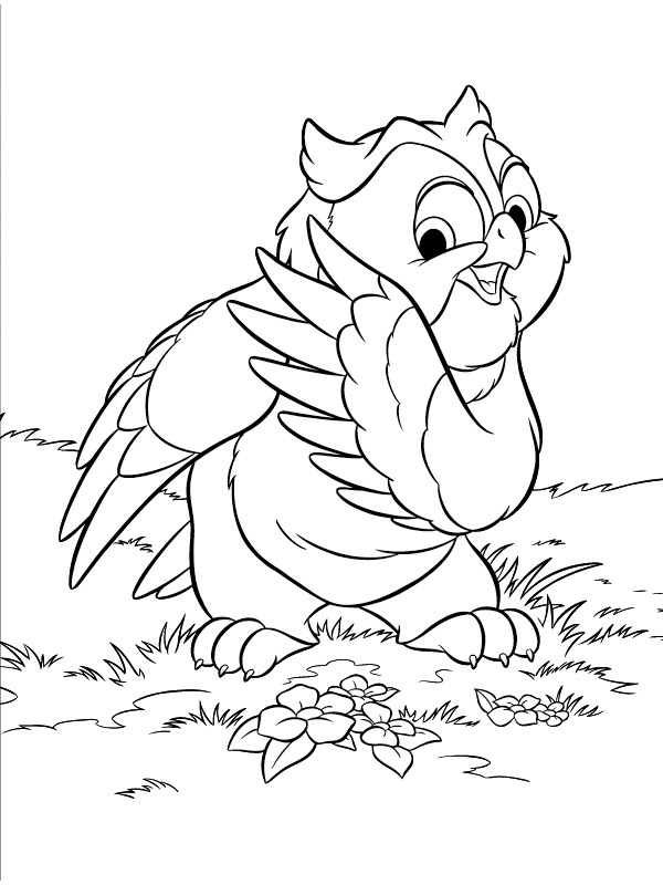 Baykuş Arkadaş (Bambi) Boyama sayfası Baykuş Arkadaş (Bambi) Boyama sayfası